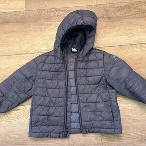 GAP Boys Quilted Hooded Puffer Jacket - Heather Gray